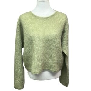 Vintage AKA Eddie Bauer Green Mohair Cropped Sweater